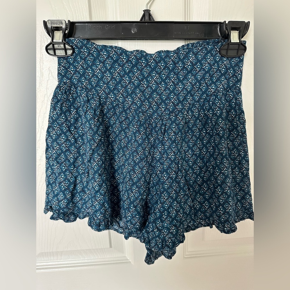 American Eagle Outfitters Teal and White Shorts